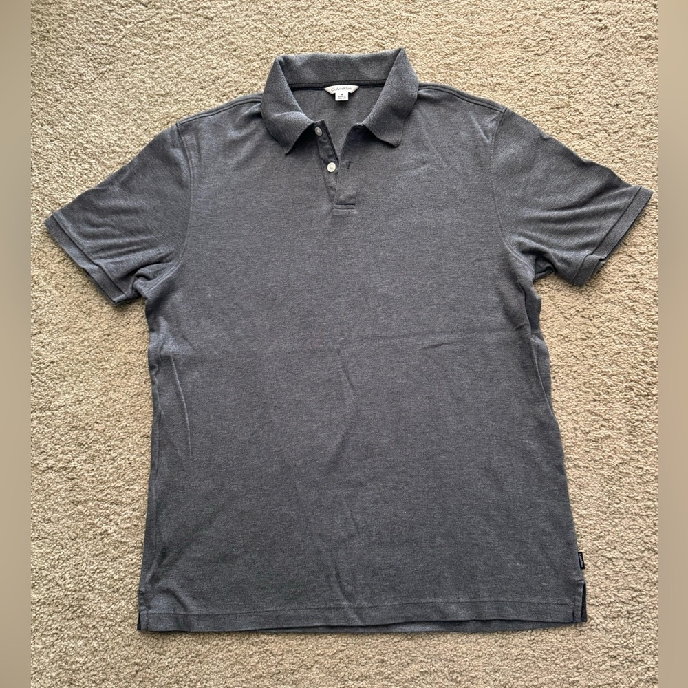 Calvin Klein men’s polo gray shirt SZ medium